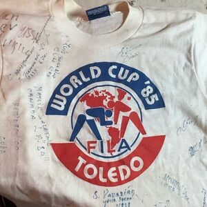 Fila World Wrestling Cup '85 Toledo Tee - Red and Blue